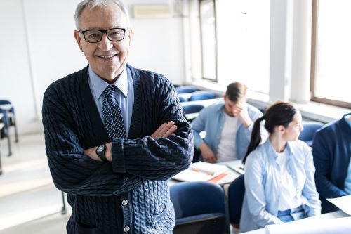 Man in the classroom